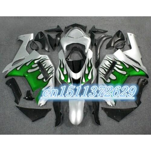 NINJA ZX-6R 07 fairings FOR Kawasaki ZX 6R 07 08 Ninja ZX6R 636 07 08 ZX 6R 2007 2008 fairing kits silver green black