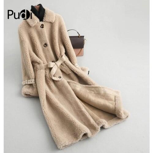 A18225 Women Winter Real Wool Lamb Fur Coat Jacket Over Size Parka Girl Lady Female Long Fur Trench