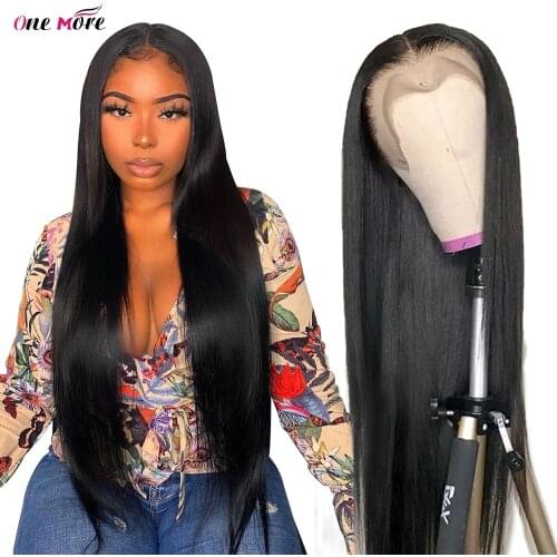 28 30 Inch Bone Straight Lace Front Wig 250 Density 13x4 Pre Plucked Lace Front Human Hair Wigs Transparent Lace Wigs For Women