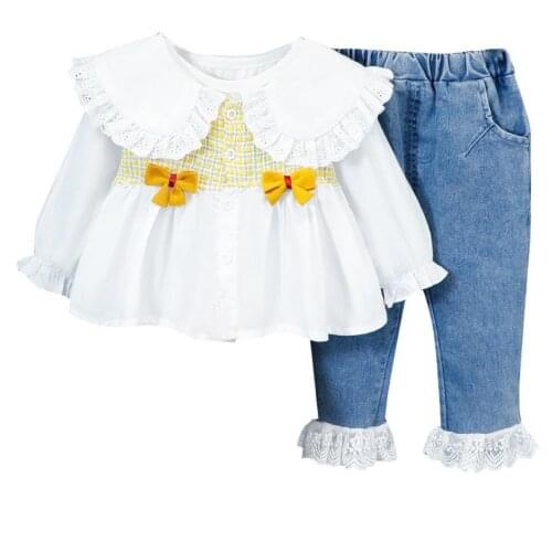 Infant Newborn Baby Girls Clothes Sets Spring Autumn Fashion Suit Shirts + Pants 2Pcs Toddler Outside Wear Clothing Sets 1 Year