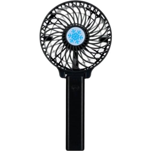 Handheld USB Fan Cooler Portable Mini Fan Battery Operated Rechargeable Foldable Handy Small Desk Desktop USB Cooling Fan Black
