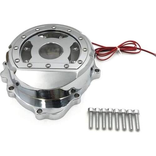 Aftermarket free shipping motorcycle parts BLUE LED Billet Engine Stator cover see through for Honda CBR 600RR 2007-2020 CD