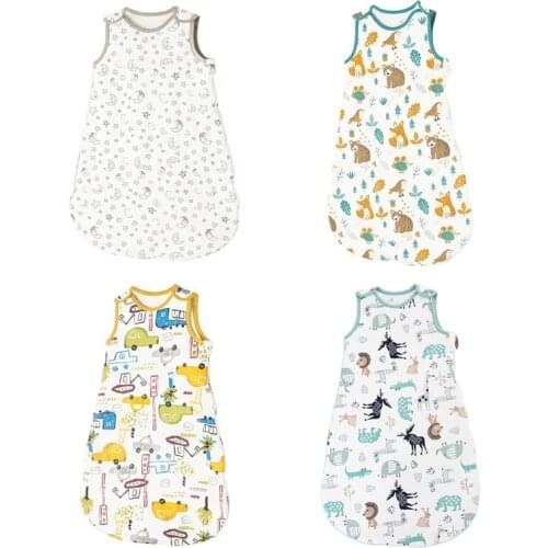 Newborn Zipper Sleepsack Wrap Baby Short Sleeve Cotton Sleeping Bag Blanket Bedding