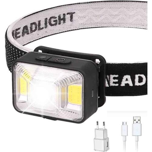 6000LM Super Bright Headlamp USB Rechargeable Headlight with Built-in Battery Red White Light Head Light Waterproof Lamp 18650