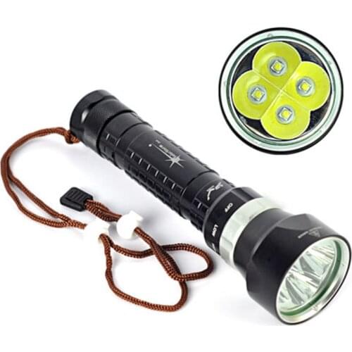 8000LM 4x XM-L L2 LED Underewater 100m 18650/26650 Scuba Diving Flashlight Torch