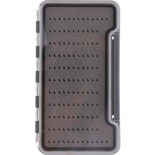 Super Slim Easy Grip Plastic Fishing Box Case Foam Insert Holds 95 Flies Fishing Tackle Boxes for Fisherman