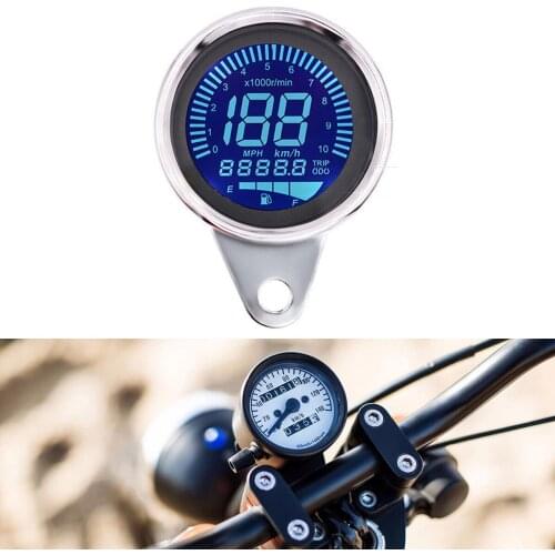 Universal Motorcycle LCD Digital Display Oil Meter Instrument Speedometer Odometer Panel Waterproof