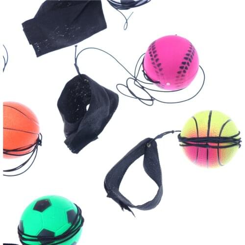 Bouncy Wrist Band Elastic Rubber Ball For Wrist Exercise Hand Finger Stiffness Relief Wrist Bounce Ball for Children 60mm