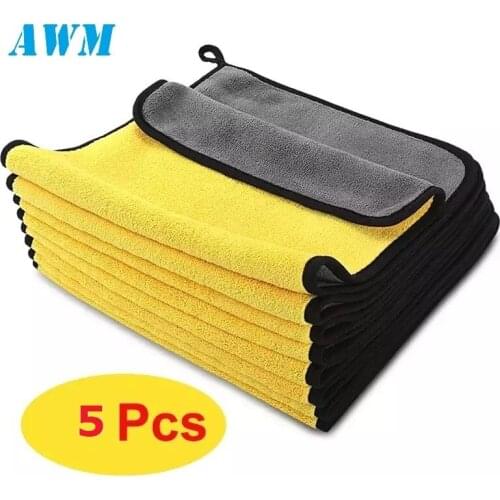 1/2/5 pcs Extra Soft Car Wash Microfiber Towel Car Cleaning Drying Cloth Car Care Cloth Detailing Car WashTowel Never Scrat