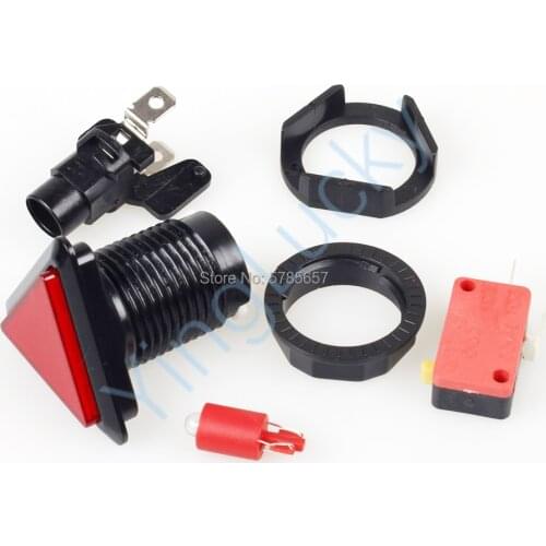 10pcs 33mm triangular Arcade Button LED illuminated buttons with LED bulbs micro switches for Arcade Machine 5V 12V button kit