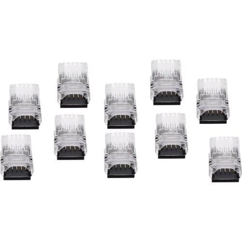 10Pcs 5 Pin LED Strip to Wire Connector For 12mm RGBW RGBY Waterproof IP65 5050 LED Light Connection Accessories