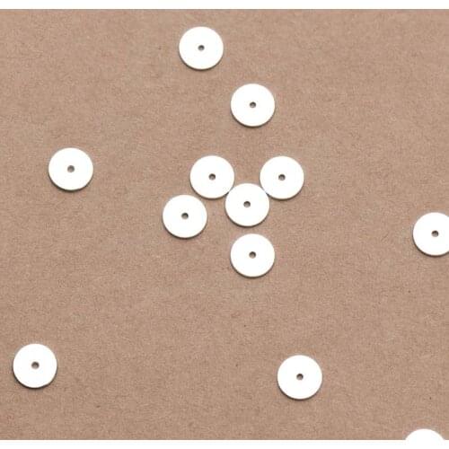 10pcs/lot 925 Sterling Silver Flat Round Spacer Findings 6mm Handmade Silver Shim Beads DIY Jewlery Making Fit Bracelets Earring