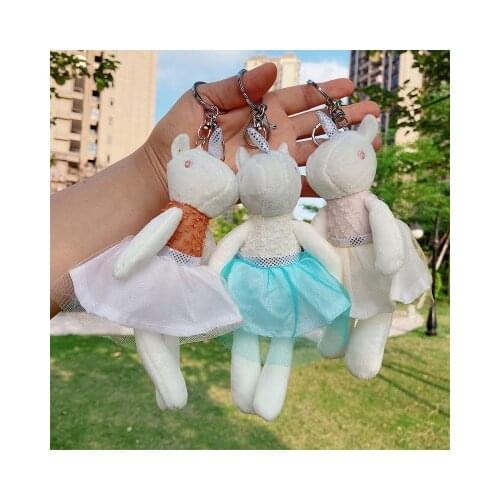 18cm Cute Little Unicorn Plush Toys for Christmas Keychain Unicorn Plush Doll Toy Kids Gift Small Key Chain