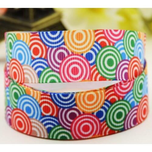 22mm 25mm 38mm 75mm Dots Cartoon printed Grosgrain Ribbon party decoration 10 Yards X-03345