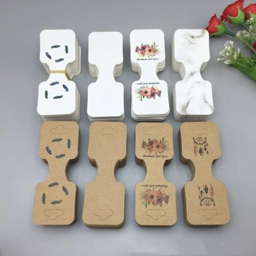 50pcs 9x3.5cm Necklace Display Cards Blank Jewelry Cards Holder Jewelry Hanging Cards for Necklace Jewelry and Bracelets