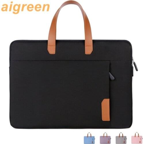 Aigreen Brand Briefcase Waterproof Laptop Bag 11",12",13",14",15,15.6",15.4 inch,Sleeve Cover Case For Macbook Air Pro,Dropship