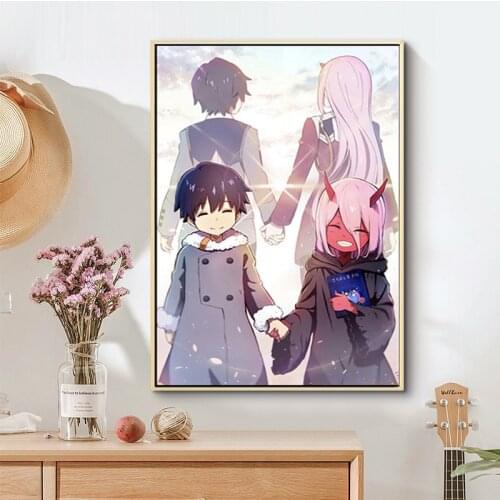 Anime Manga Darling In The Franxx Art Posters Oil Canvas Painting Posters and Prints Wall Art Pictures Cuadros Home Decoration