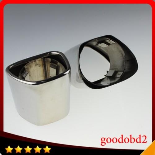 1Pair Car Stainless Steel Auto Exhaust Muffler Exhaust Pipe Car Tail Pipes Fit For VOLVO XC90 tail pipes auto accessories pipe