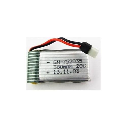 Free shipping 2pcs/lot 3.7v 752035 380mAh li polymer battery li polymer battery aircraft battery Rechargeable batteries