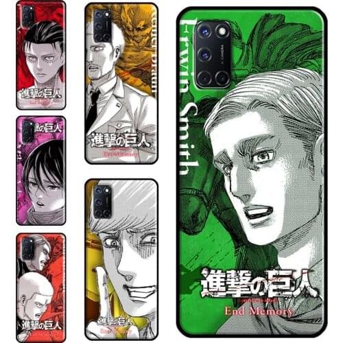 Anime Attack on Titan Case For OPPO A52 A72 A92 A83 A91 A93 A15 A3S A5S A1K F7 Reno2 Z A31 A53 A5 A9 2020 Cover