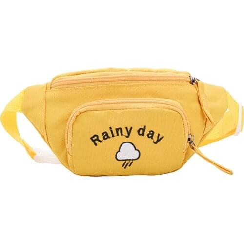 Childrens waist bag child yellow mini Messenger bag fashion young boys girls students pockets on belt banana bag personalized