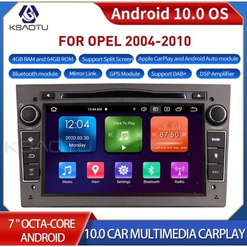 KSAUTO 7060 Grey 7" 8-Core Android 10.0 Car Stereo Carplay DSP DAB+ GPS WiFi USB DVB-T 4G TPMS Canbus OBD2 For OPEL cars