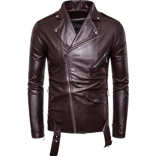 Men Faux Leather Jacket PU Coats Male Bomber Outwear Vintage Fashion Outdoor Biker Motorcycle Overcoat Clothing Chaquetas Hombre