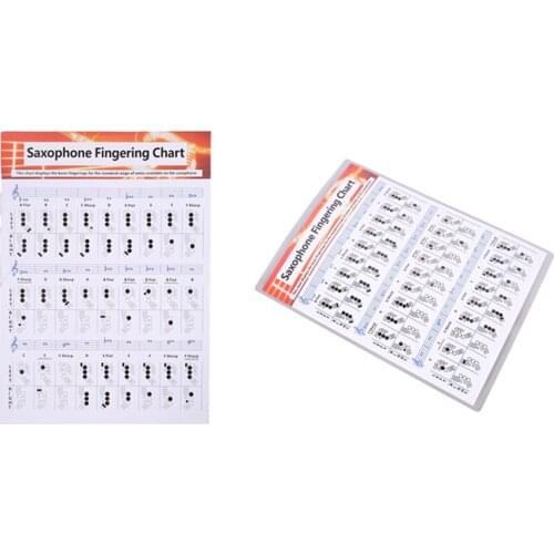 Hot AD-Saxophone Practice Chart Coated Paper Saxophone Fingering Chart Saxophone Fingering Chart Music Chords Poster