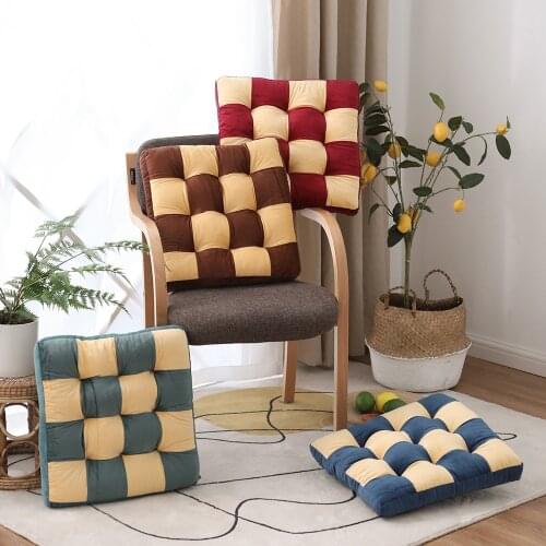 Soft Cushion PP Cotton Filler Plaid Classic Sofa Cushion Gift Student Car Office Seat Cushion Home Decoration Textile