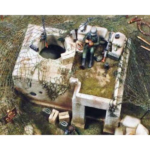 German resin bunker during World War II, the bunker (excluding figures, platforms and sundries, only bunker) 1:35