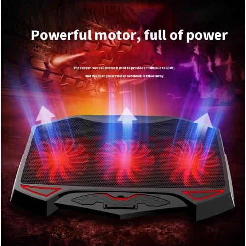 Laptop Cooler Laptop Cooling Pad Chill Mat With 3 Quiet Fans Usb Powered Adjustable Mounts Stand For Laptop Pc#g3