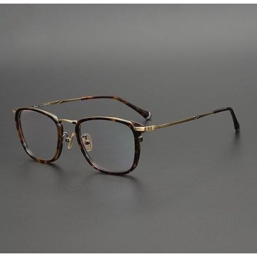Brand Designer Original Quality Acetate Titanium Glasses Frame Men Women Super Light Handmade Eyeglasses For Wide Face Oculos