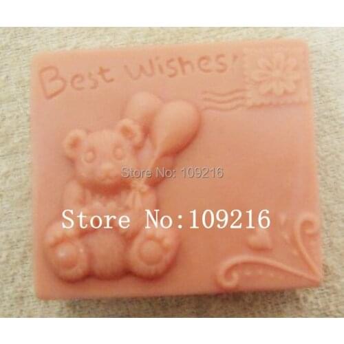 Wholesale!!!1pcs Best Wishes (ZX741) Silicone Handmade Soap Mold Crafts DIY Mould