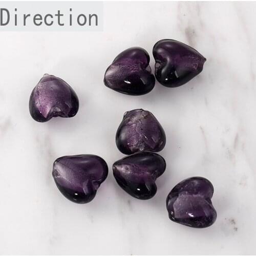 Heart love handmade straight hole glass beads diy beaded bracelet necklace earrings handmade material accessories