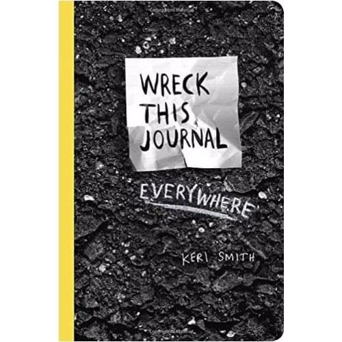 Wreck This Journal Everywhere By Keri Smith 144 pages English Original Book Wreck This Journal (Black)Expanded ED. Free Shipping