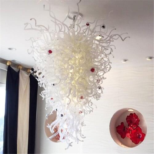 Luxury Big Lobby Blown Glass Chandelier Lighting Old fashioned handmade gallery design lamps