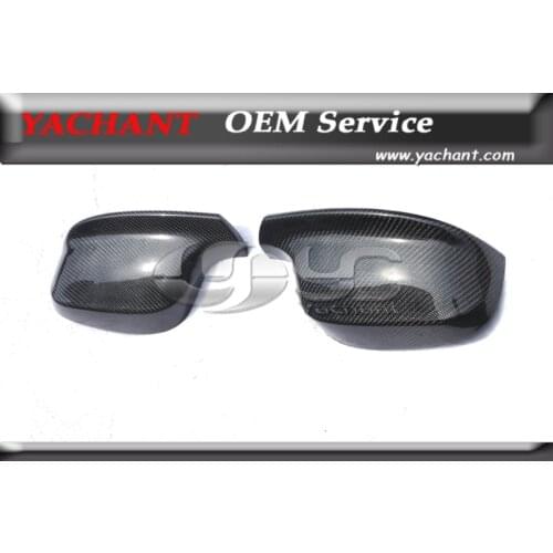Carbon Fiber Side Mirror Cover Caps Frame Replacement Fit For 2010-2012 X1 E84 X3 F25