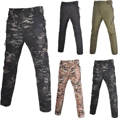 Tactical Airsoft Pants Military Cargo Pants Men Hunting Army SWAT Camping Solid Hunter Field Combat Windproof Trousers Woodland