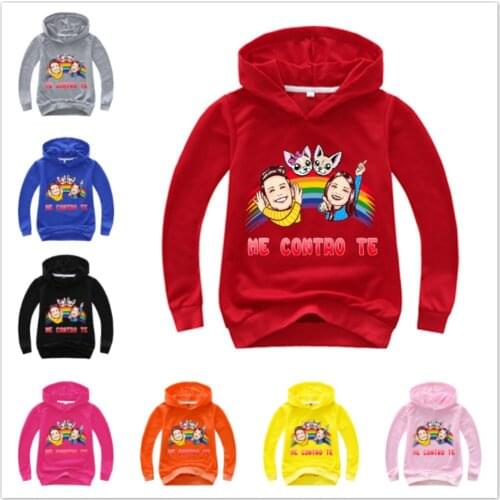 Spring Cartoon Me Contro Te Print Sweatshirt Baby Boy Girl Long Sleeve T Shirt Autumn Kid Cotton Top Tee Children Hooded Costume
