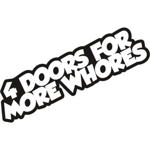 4 portes pour fenetre plus putes voiture vinyle autocollant blague drole Cool EURO JDM