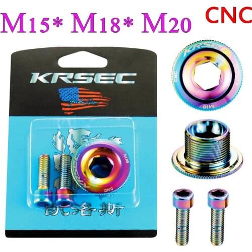 M15/M18/M20 Crank Cover Screw Cap M20 MTB Crankset Cover Aluminum BMX Road Bike Arm Bolt Mountain Bike Parts Accessories