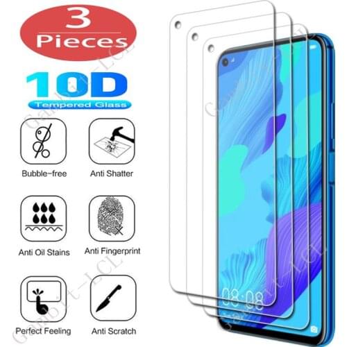 3Pcs Protection Tempered Glass For Huawei Nova 2 Plus 2S 2I 3 3I 3E 4 5T P Smart 2017 2019 2020 2021 Screen Protector Cover Film