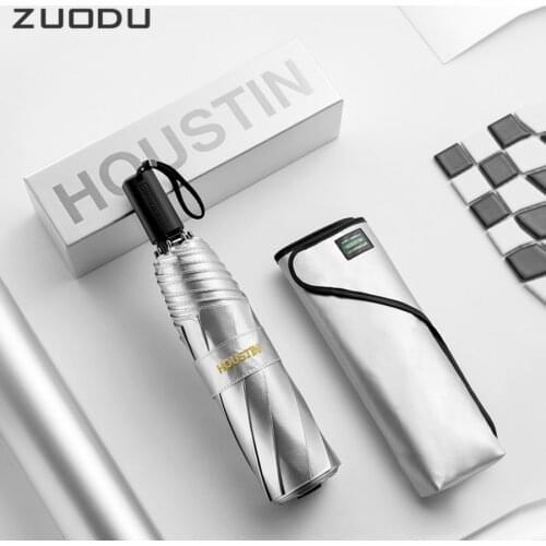 Silver 3 Folding Sun Umbrella Women Flower UPF50+ Portable High Quality Umbrella Uv Protection Womens Umbrellas Beautiful U5B