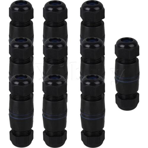 10PCS M25 RJ45 8-Pin IP68 AP Waterproof Connector for Double Cable CAT6