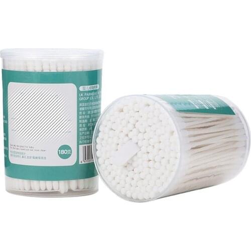 180pcs/Box Cotton Swabs First aid kit paper Sticks Soft Cotton Buds Tampons Microbrush Cotonete tampons health for baby