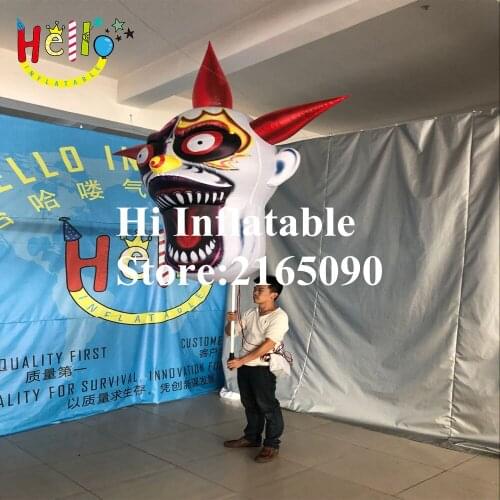 2 m high festival parade decoration walking inflatable clown face inflatable clown head puppet
