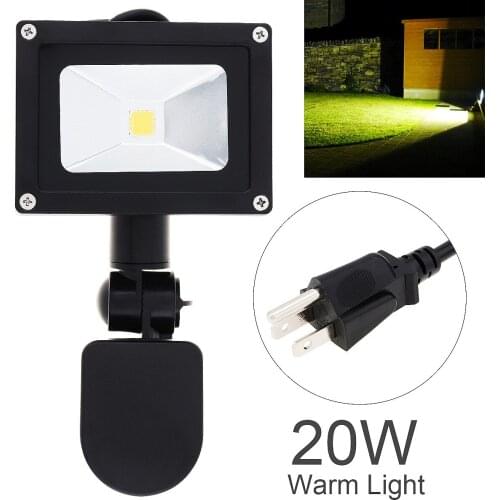 20W Durable PIR Infrared Body Motion Sensor LED Flood Light AC 85-265V Waterproof Outdoor Landscape Lamp