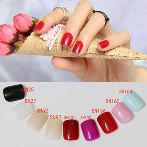2020 24pcs short paragraph new cute candy color hot buy fake fingernails complete 24 color Can choose
