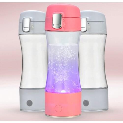 260ml Rechargeable Rich Hydrogen Water Generator electrolysis Energy Hydrogen-rich Antioxidant ORP H2 Water Ionizer Glass Bottle