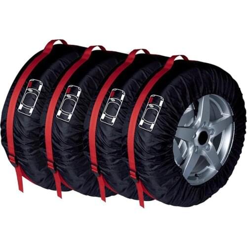 4Pcs Spare Car Tire Cover Case Polyester Automobile Tires Storage Bag Auto Tyre Accessories Vehicle Wheel Rim Protector